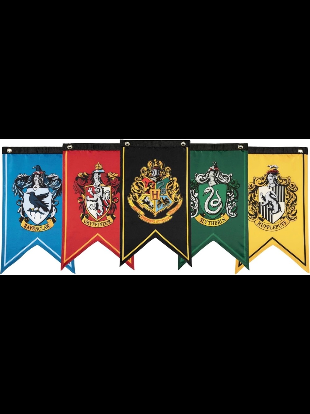 Harry Potter House Banners Flag Set Of 5–NEW